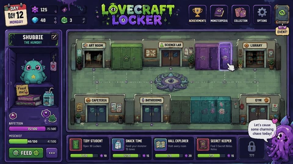 Lovecraft Locker 地图探索 玩法截图 1
